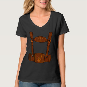 T-shirt Costume Bavarois Lederhosen Pour La Prost De La Fê
