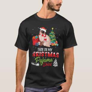T-shirt Costume Chat Noel Siamese Présente Ceci Est Mon Ch