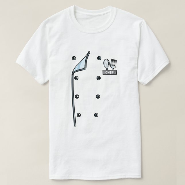 T-shirt Costume Chef Coat Uniforme Funny Cuisinier Veste p (Design devant)