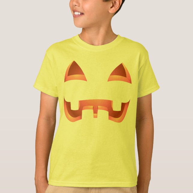 T-shirt Costume Citrouille de chemise d'Halloween pour enf (Devant)