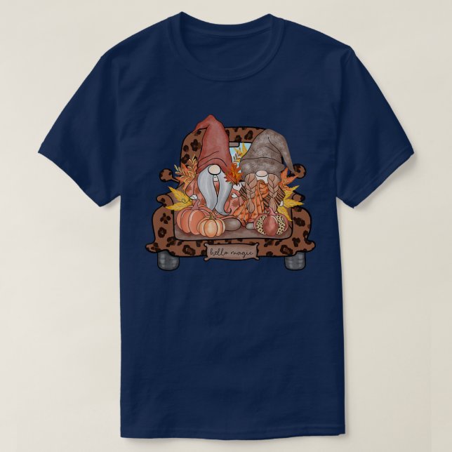 T-shirt Costume Citrouille des Gnomes de Camion d'Hallowee (Design devant)