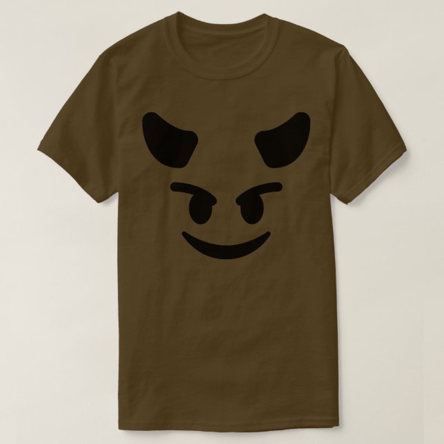 T-shirt costume corne diable Emoticon souriant diable pour (Design devant)