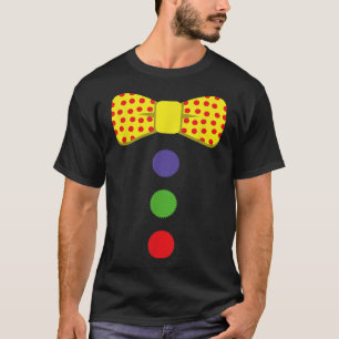 T-shirt Costume Cravate clown Cirque Arc en ciel Halloween