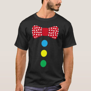T-shirt Costume Cravate clown Cirque Arc en ciel Halloween