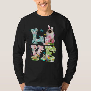 T-shirt Costume d'amour de Pâques Chat Birman