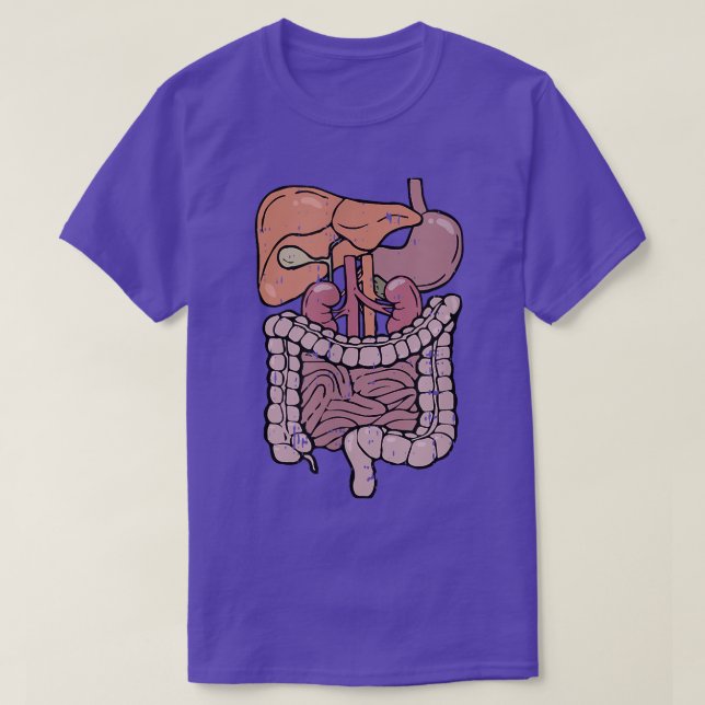 T-shirt Costume d'anatomie de l'organisme interne corps fa (Design devant)