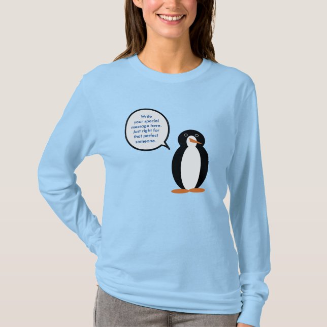 T-shirt Costume d'anniversaire avec Mme Penguin Personnali (Devant)