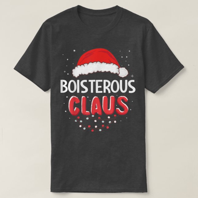T-shirt Costume d'appariement de Noël du Père Noël Boister (Design devant)