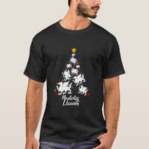 T-shirt Costume d'arbre de Noël Dragon gallois Nadolig Lla