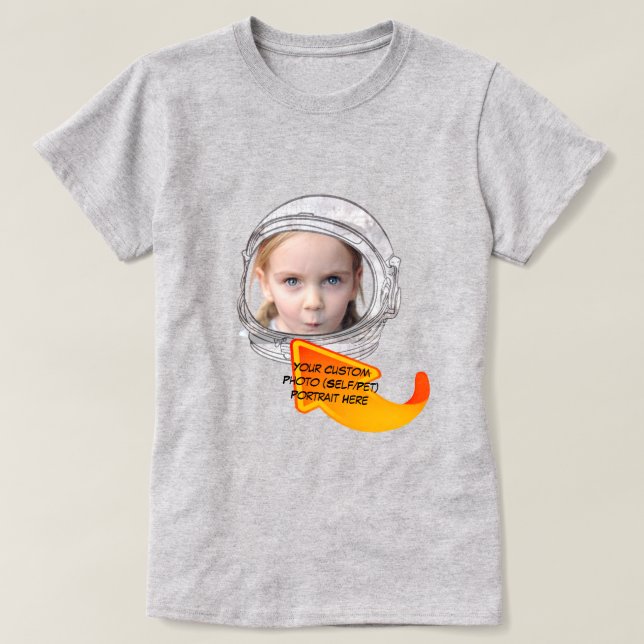 T-shirt Costume d'astronaute sur mesure fille garçon astro (Design devant)