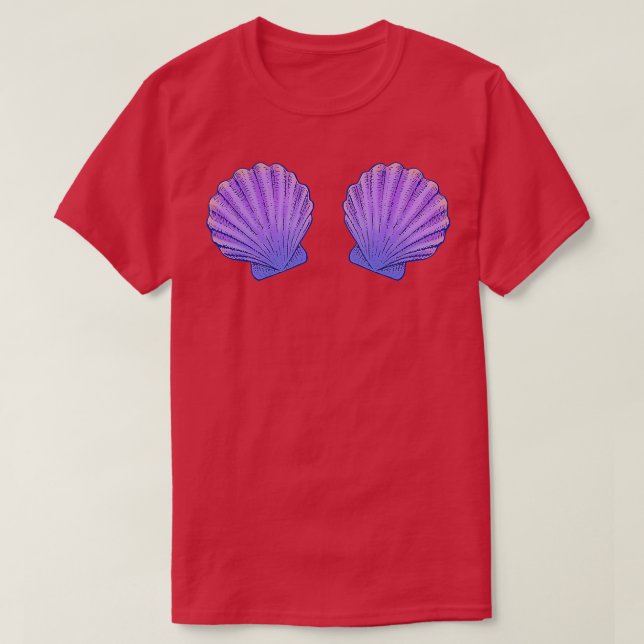 T-shirt Costume de bar de la mer de sirène coquillage de c (Design devant)