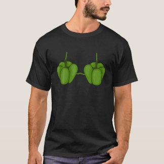 T-shirt Costume de bar vert poivron Bell Fruit drôle Hallo