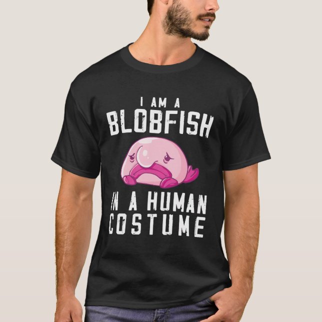 T-shirt Costume de Blobfish - Vilain Boule Poisson Visage  (Devant)