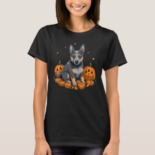 T-shirt Costume de Blue Heeler citrouille Chien de berger 