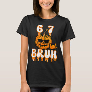 T-shirt Costume de brainrot de mème d'Halloween 67 pour en