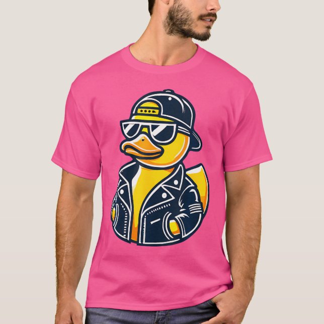T-shirt Costume de canard en caoutchouc cool Gangster Styl (Devant)