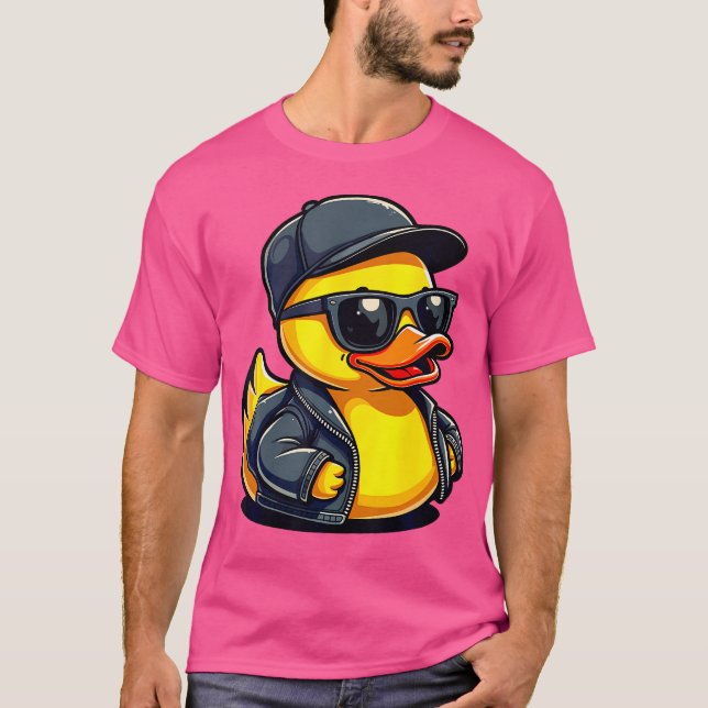 T-shirt Costume de canard en caoutchouc cool Gangster Styl (Devant)