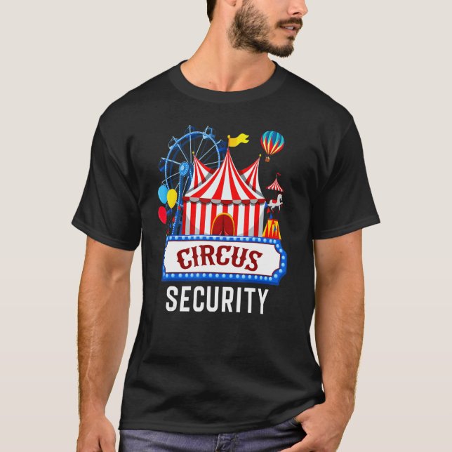 T-shirt Costume de carnaval de sécurité Circus Carny Perso (Devant)