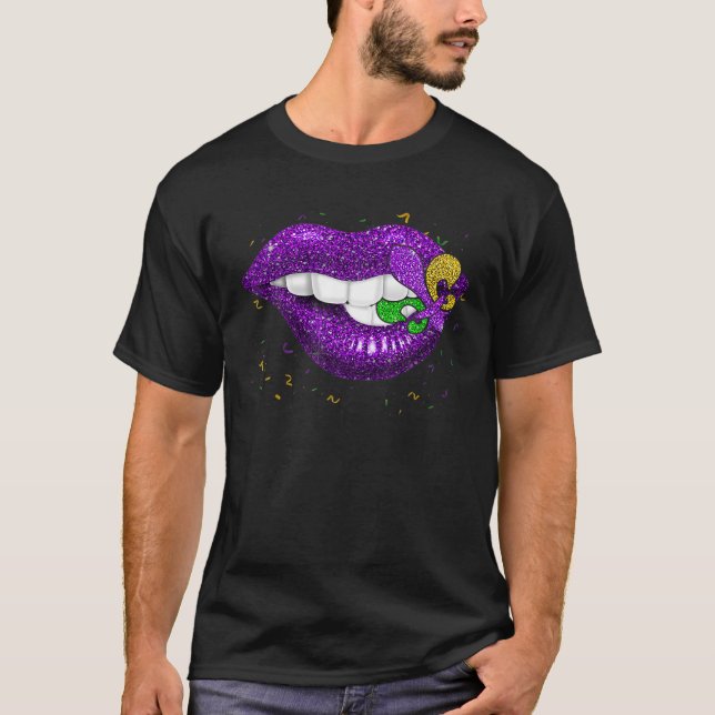 T-shirt Costume de Carnaval Mardi Gras violet (Devant)