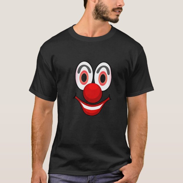 T-shirt Costume de carnaval visage clown mardi gras drôle  (Devant)