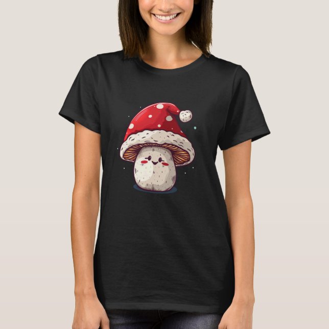 T-shirt Costume de champignons cool pour la veille de Noël (Devant)