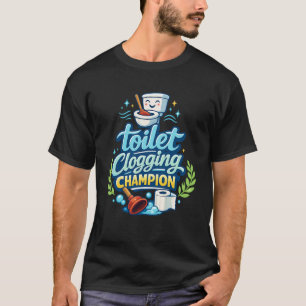 T-shirt Costume de Champion de Bouchage de Toilettes Humo