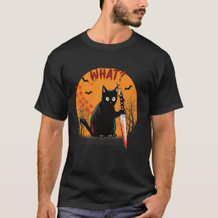 T-shirt Costume de chat amusant Quel drôle Chat noir meurt