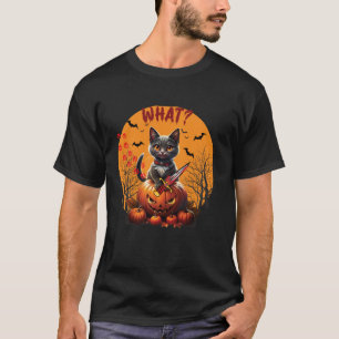 T-shirt Costume de chat amusant Quel drôle Chat noir meurt