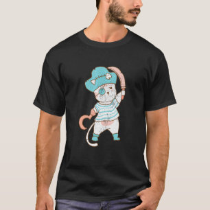T-shirt Costume de chat animal portant pirate nautique nau