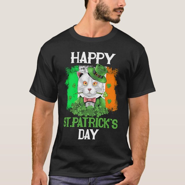 T-shirt Costume de chat de la Saint-Patrick Chaton Irlanda (Devant)