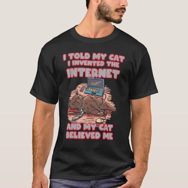 T-shirt Costume de chat drôle pour les chats d'Internet am (Devant)