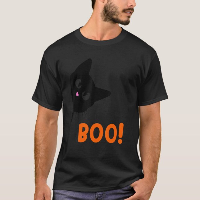 T-shirt Costume de chat Halloween Halloween Chat noir Hall (Devant)