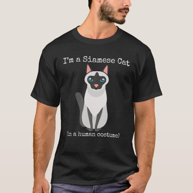 T-shirt Costume de chat siamois Je suis un chat siamois da (Devant)