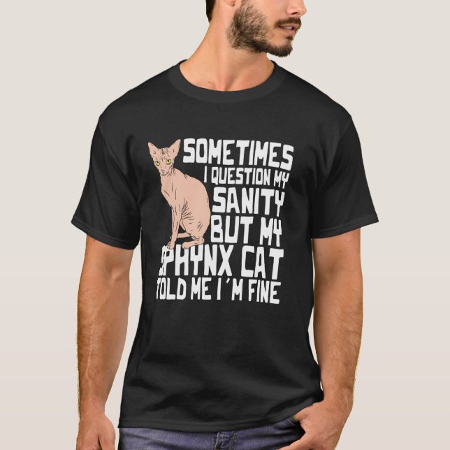 T-shirt Costume de chat Sphynx Propriétaire de chat sans p (Devant)
