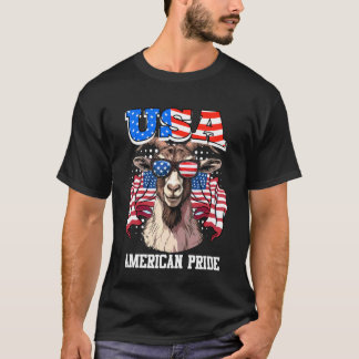 T-shirt Costume de chèvre Amérique Fan USA Chèvre Drôles d
