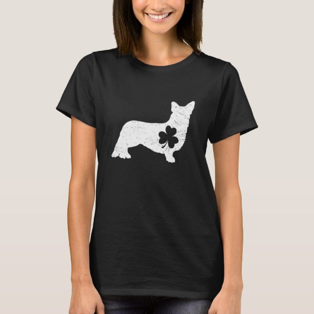 T-shirt Costume de chien Corgi Saint-Patrick (Devant)