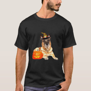 T-shirt Costume de chien d'Halloween Casquette malinois