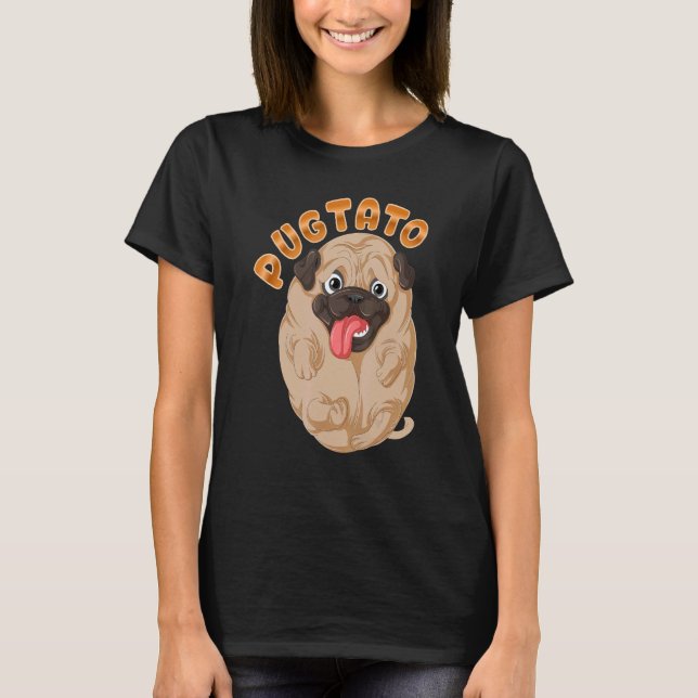 T-shirt Costume de chien Pugtato Pug Potato  Mème Hommes e (Devant)
