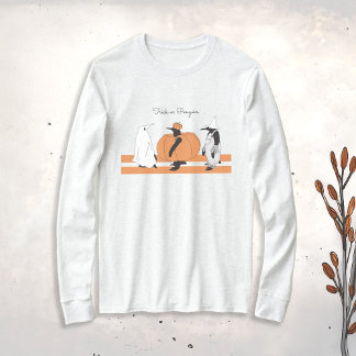 T-shirt Costume de citrouille manchot mignon drôle Hallowe