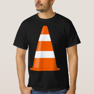 T-shirt Costume de cône de trafic amusant Simple Halloween