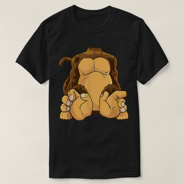 T-shirt Costume de corps de singe sans tête Chimpanzé drôl (Design devant)