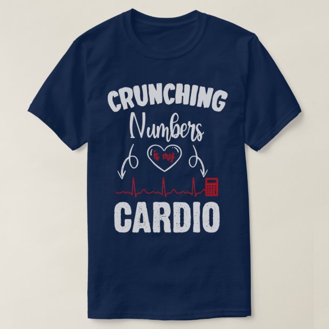 T-shirt Costume De Couple Drôle Pour Comptables Crunching  (Design devant)