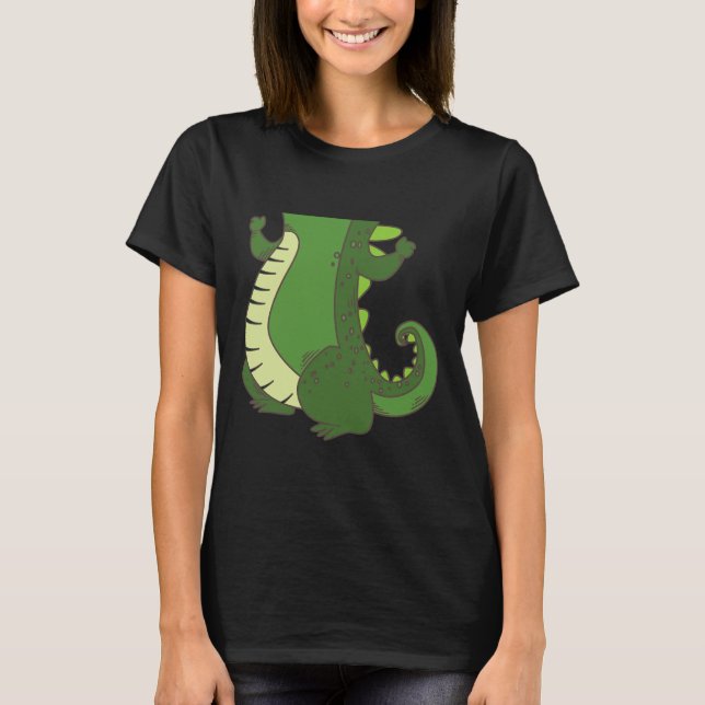 T-shirt Costume de crocodile Halloween Cool Croc Corps Laz (Devant)