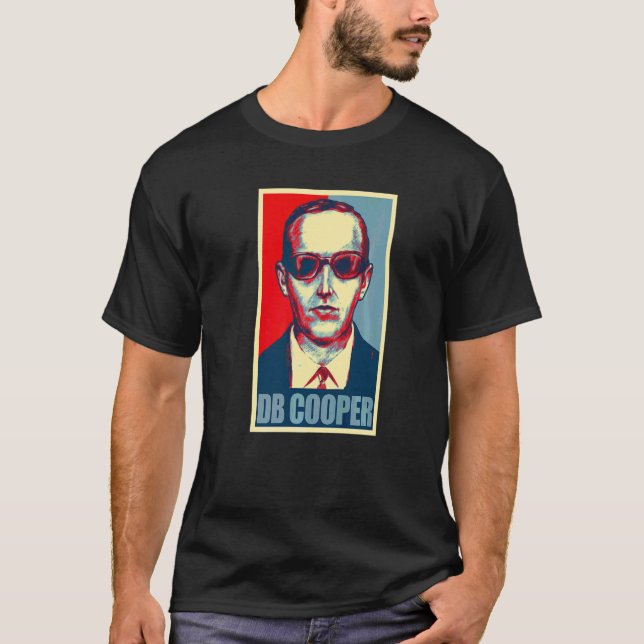 T-shirt Costume de DB Cooper, Mystère non résolu, Style d' (Devant)