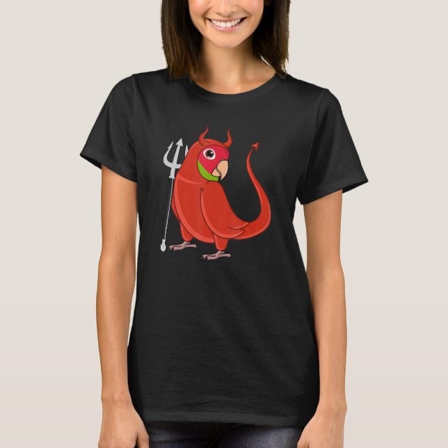T-shirt Costume de démon effrayant Perroquet I Conure à tê (Devant)