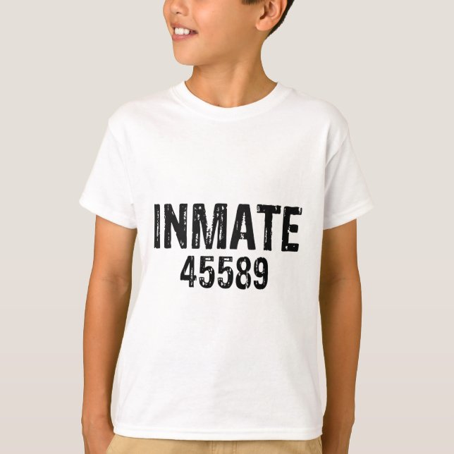 T-shirt Costume de détenu de la prison d'Halloween (Devant)
