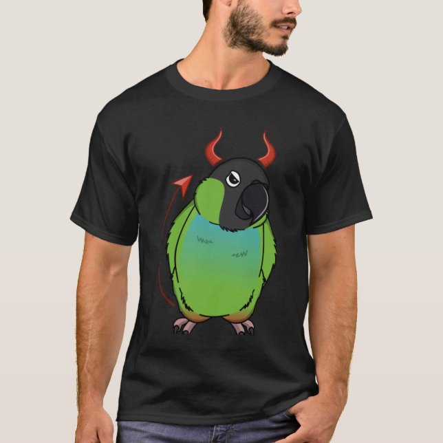 T-shirt Costume de diable effrayant Parrot I Nanday Conure (Devant)
