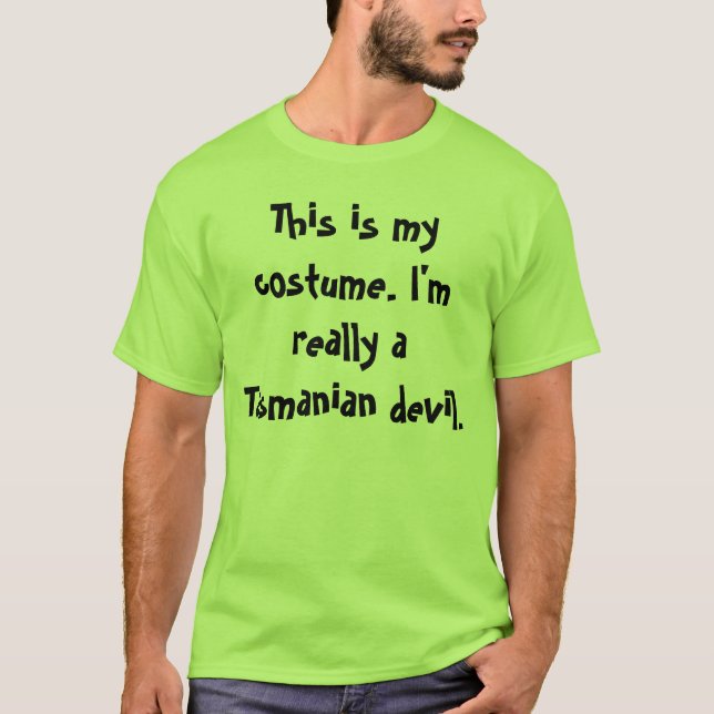 T-shirt Costume de diable tasmanien (Devant)