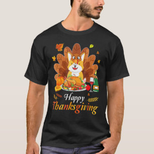 T-shirt Costume de dinde pour chien Corgi Vin Tarte Citrou