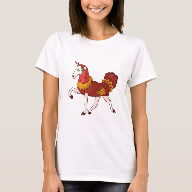 T-shirt Costume de dinde unicorne (Devant)